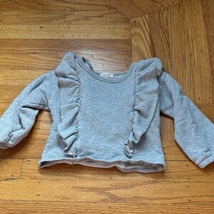 Crewcuts Gray Ruffled Sweatshirt